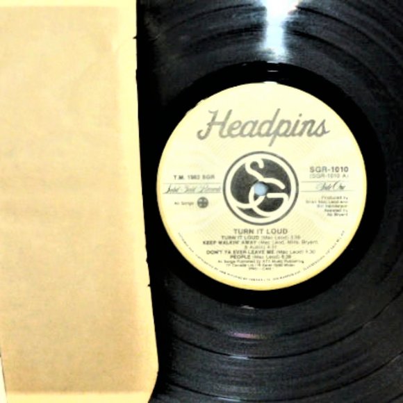 12" 1st Pressing HEADPINS Turn It Loud LP Record 1982 A & M Records # SGR1010 - Picture 2 of 12